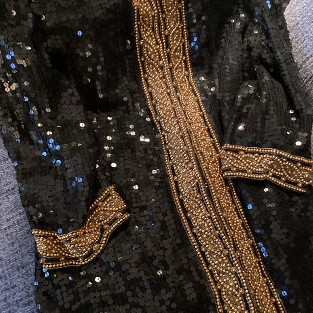 New Black sequin top-size S